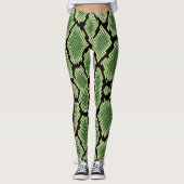 Modernes Chic Wildlife Schlange Tierische Muster Leggings (Vorderseite)