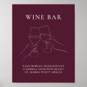 Modernes Chic Wine Bar Poster (Vorne)