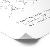 Modernes Chic Wine Bar Poster (Ecke)