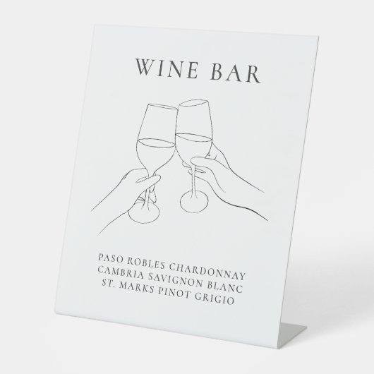 Modernes Chic Wine Bar Sockelschild (Vorderseite)