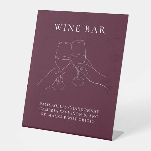 Modernes Chic Wine Bar Sockelschild (Vorderseite)
