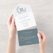 Modernes Chinesisch in einer Hochzeitseinladung All In One Einladung (Abreißen)