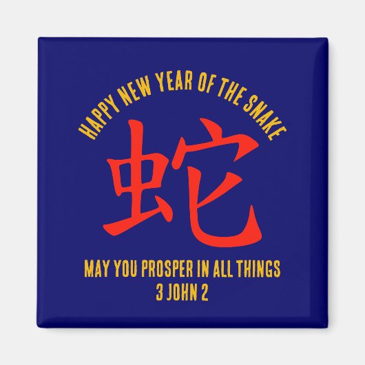 Modernes chinesisches neues Jahr des NAKE 2025 Magnet (Vorne)