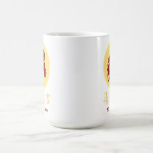 Modernes chinesisches Neujahrs-Pferd Gold Rot Kaffeetasse (Mittel)