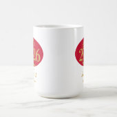 Modernes chinesisches Neujahrs-Pferdekopf-Rotgold Kaffeetasse (Mittel)
