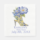 Modernes Chinoiserie High Heel Shoe Brautparty Serviette (Vorderseite)