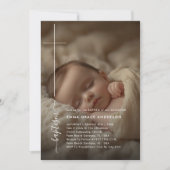 Modernes Christening | Neutrales Foto Einladung (Vorderseite)