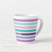 Modernes, Christlich gestripptes Pastell Milchtasse (Rechte Ecke)