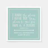 Modernes Christliches Bibelverein Aquamarines Aqua Serviette (Vorderseite)