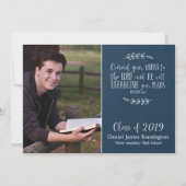 Modernes Christliches Bible Verse Abschluss Foto Einladung (Vorderseite)