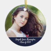 Modernes Christliches Bible Verse Abschluss Foto Keramik Ornament (Vorne)