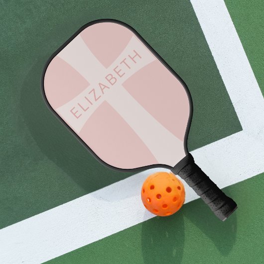 Modernes Christliches Cross Individuelle Name Blus Pickleball Schläger
