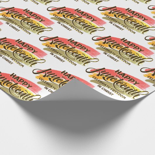 Modernes Christliches JUNETEENTH Geschenkpapier (Ecke)