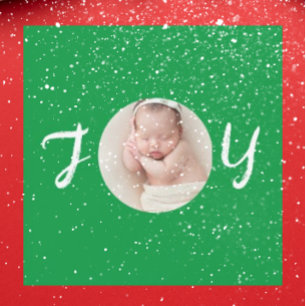 MODERNES CHRISTMAS FAMILIENFOTO MAGNETKARTE