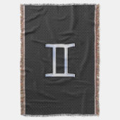 Modernes Chrome wie Gemini Zodiac Symbol Decke (Vorderseite Vertikal)