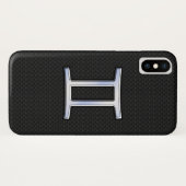 Modernes Chrome wie Gemini Zodiac-Zeichen Case-Mate iPhone Hülle (Rückseite (Horizontal))