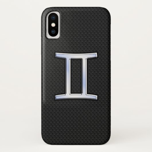 Modernes Chrome wie Gemini Zodiac-Zeichen Case-Mate iPhone Hülle (Rückseite)