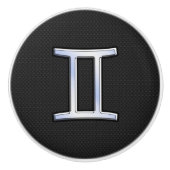 Modernes Chrome wie Gemini Zodiac-Zeichen Keramikknauf (Vorderseite)