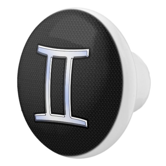 Modernes Chrome wie Gemini Zodiac-Zeichen Keramikknauf (Rechts)