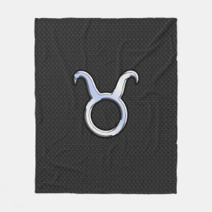 Modernes Chrome wie Taurus Zodiac Sign Fleecedecke