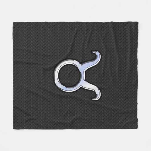 Modernes Chrome wie Taurus Zodiac Sign Fleecedecke (Vorderseite (Horizontal))