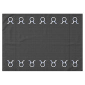 Modernes Chrome wie Taurus Zodiac Sign Tischdecke (Vorderseite (Horizontal))