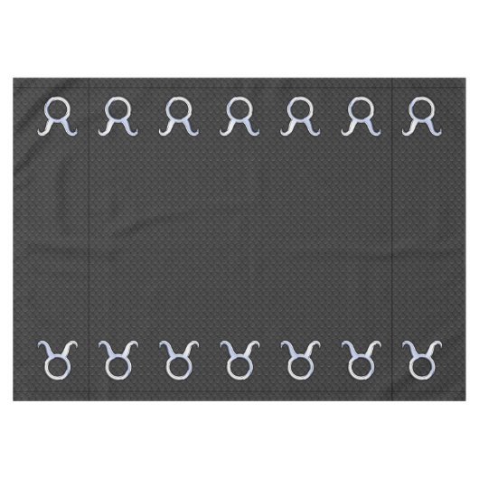 Modernes Chrome wie Taurus Zodiac Sign Tischdecke (Vorderseite (Horizontal))