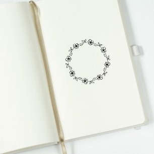 Modernes Circle Blume Journal Gummistempel
