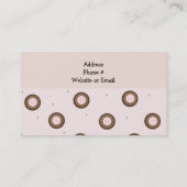 Modernes Circle Design braun und rosa Visitenkarte (Rückseite)