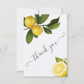 Modernes Citrus Lemon Brautparty Danke, Card Karte (Vorderseite)