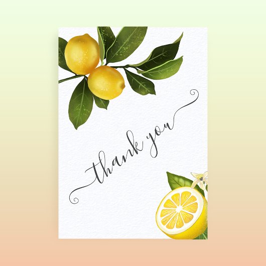 Modernes Citrus Lemon Brautparty Danke, Card Karte