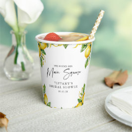 Modernes Citrus Lemon Brautparty Pappbecher