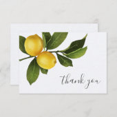 Modernes Citrus Lemon Garden Brautparty Danke (Vorne/Hinten)