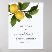 Modernes Citrus Lemon Garden Brautparty Willkommen Poster (Vorne)