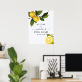 Modernes Citrus Lemon Garden Brautparty Willkommen Poster (Heimbüro)