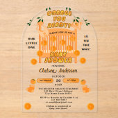 Modernes Citrus Luxury Orange You Ready Baby Dusch Acryleinladungen (Vorderseite)