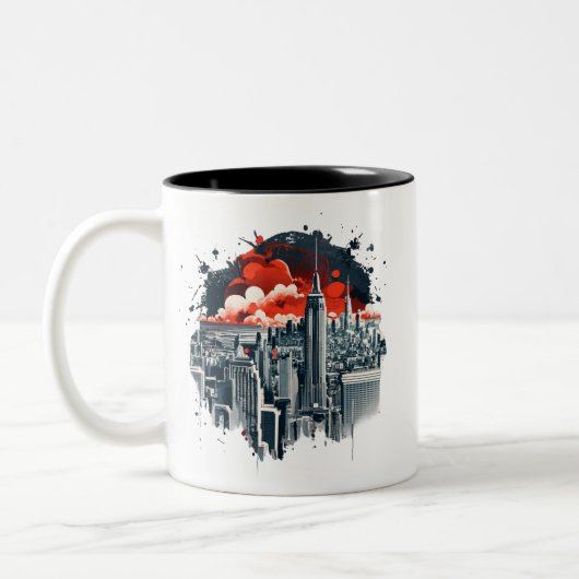 Modernes City Skyline Tasse Design (Links)