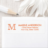 Modernes Classic Elegant Orange Monogram (Insitu)