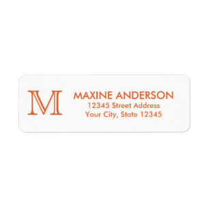 Modernes Classic Elegant Orange Monogram