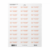 Modernes Classic Elegant Orange Monogram (Vorne)