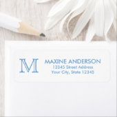 Modernes Classic Elegante Chic Dusty Blue Monogram (Insitu)