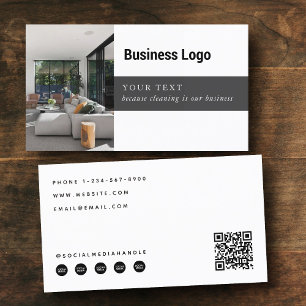 Modernes Clearing QR-Logo für Business Foto Visitenkarte