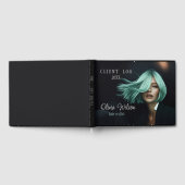 Modernes Client Log Book for Hair Salons schwarz Gästebuch (Voll)