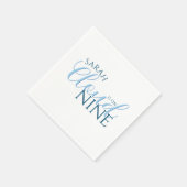 Modernes Cloud-Brautparty mit neun einfachen Skrip Serviette (Ecke)