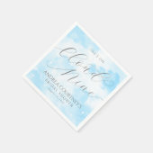 Modernes Cloud Nine Dreamy Pastel Blue Brautparty Serviette (Ecke)