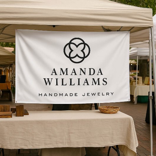 Modernes Clover Logo Luxus-Boutique Banner