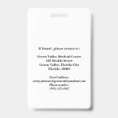 Modernes CNA-ID-Abzeichen Ausweis (Rückseite)