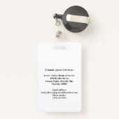 Modernes CNA-ID-Abzeichen Ausweis (Rückseite mit Rechteck)