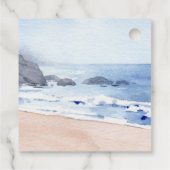 Modernes Coastal Beach Picnic Brautparty Geschenkanhänger (Rückseite)