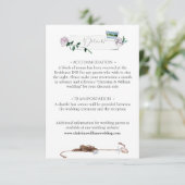 Modernes Coastal Beach Watercolor Hochzeitssemble- Begleitkarte (Stehend Vorderseite)